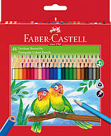 Кольорові олівці Faber-Castell, 48 кольорів, тригранні, карт. коробка + точилка