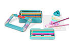 Кольорові олівці Faber-Castell Grip Sparkle, 20 кольорів, тригранні, метал. коробка + точилка, фото 7