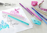 Кольорові олівці Faber-Castell Grip Sparkle, 20 кольорів, тригранні, метал. коробка + точилка, фото 10