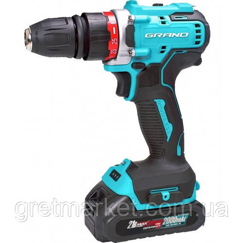 Шуруповерт акумуляторний безщітковий Grand ДА-21BL DFR/PRO (знімний патрон)