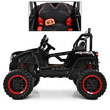 Дитячий електромобіль Багі (4 мотори, USB, MP3,SD) Джип Bambi M 3804EBLR-2-3 Чорний, фото 3
