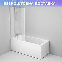 Душевая шторка для ванны, прозрачное стекло 80х140 см AM.PM WU90BS-080-140CT Gem