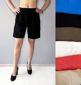 Шорти жіночі бавовняні у великих розмірах Шорти літні Батал XL — 5XL