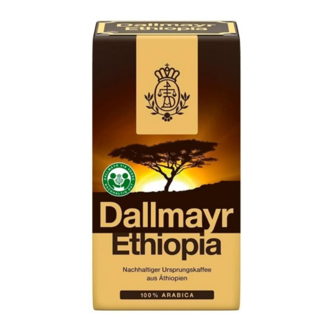Кава мелена Далмаїр 500 гр натуральна заварна Dallmayr Prodomo Ethiopia