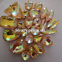 Стразы в цапах MIX Topaz AB, 50шт