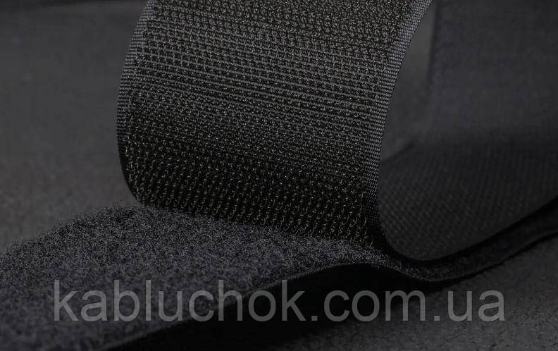 Липучка 100 мм (10 см) чорна Туреччина, фото 1