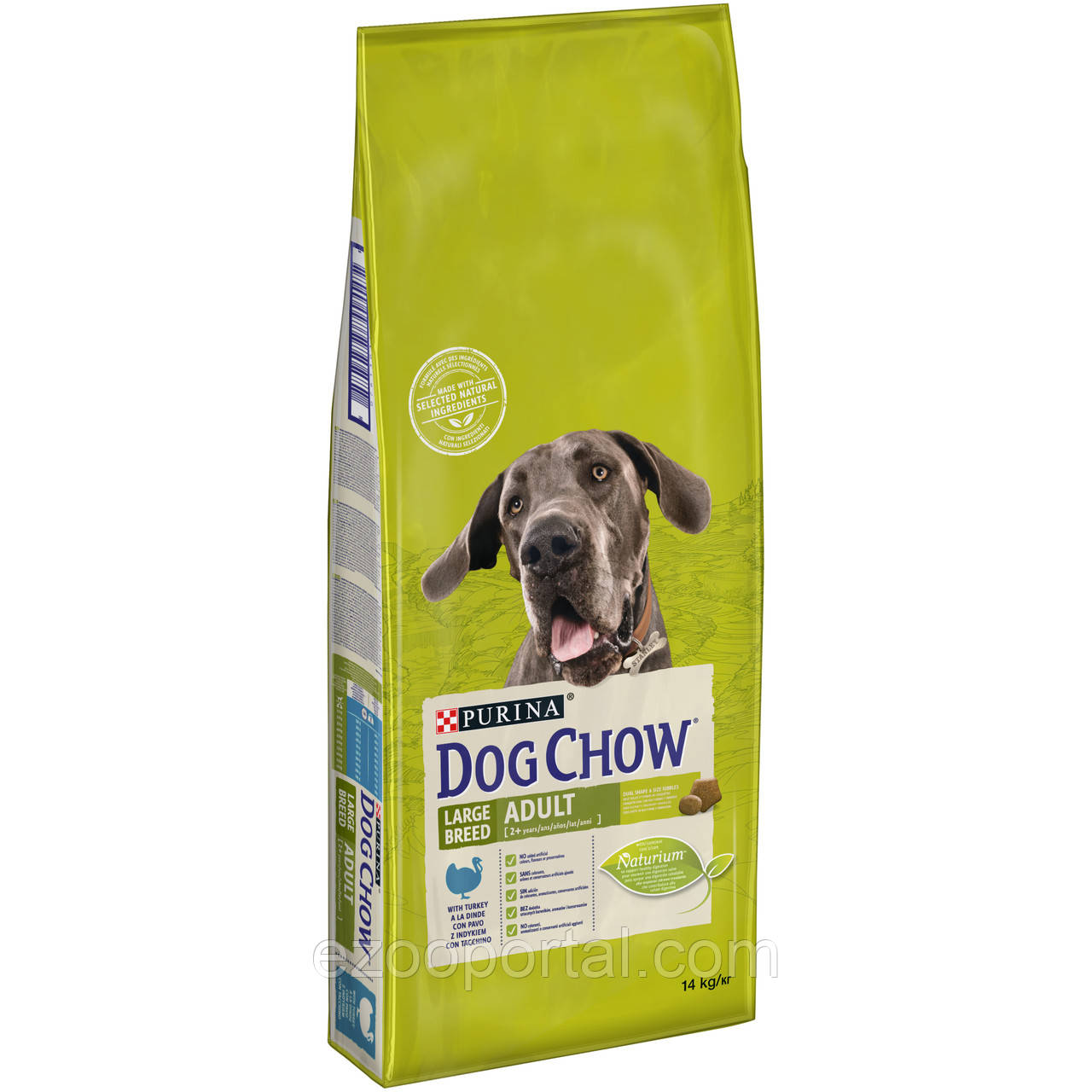 DOG CHOW Large Breed Сухий корм для великих порід собак с індичкою 14кг
