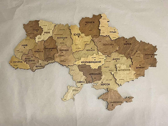 Карта України з дерева, фото 1