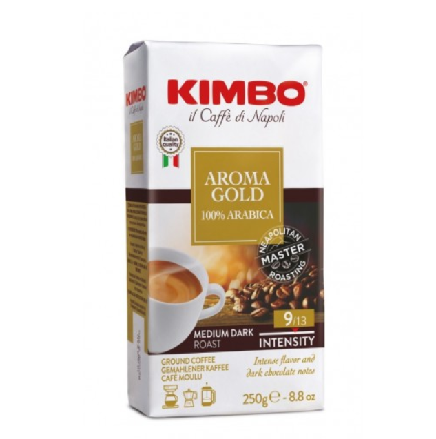 Кава мелена Кімбо 250 гр натуральна заварна KIMBO AROMA GOLD 100% ARABICA