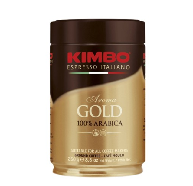 Кава мелена Кімбо 250 гр натуральна заварна KIMBO AROMA GOLD 100% ARABICA
