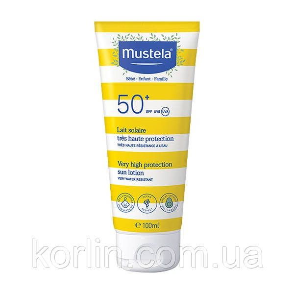 Mustela Bebe Very High Protection Sun Lotion SPF 50+ Сонцезахисне молочко для дітей і немовлят Мустела