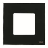 Рамка 1 пост ABB Zenit черное стекло N2271 CN