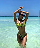 Женский красивый купальник с чашками , раздельный модный купальник пляжный, стильный купальник, фото 3