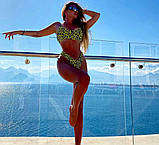 Женский красивый купальник с чашками , раздельный модный купальник пляжный, стильный купальник, фото 7