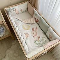 Детское постельное белье для новорожденных в детскую кроватку Коллекция № 9 Happy Day пудра