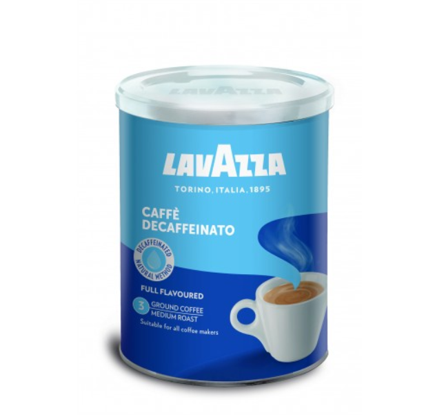 Кава мелена Лавацца 250 гр Ж/Б без кофеїну натуральна Lavazza Dek