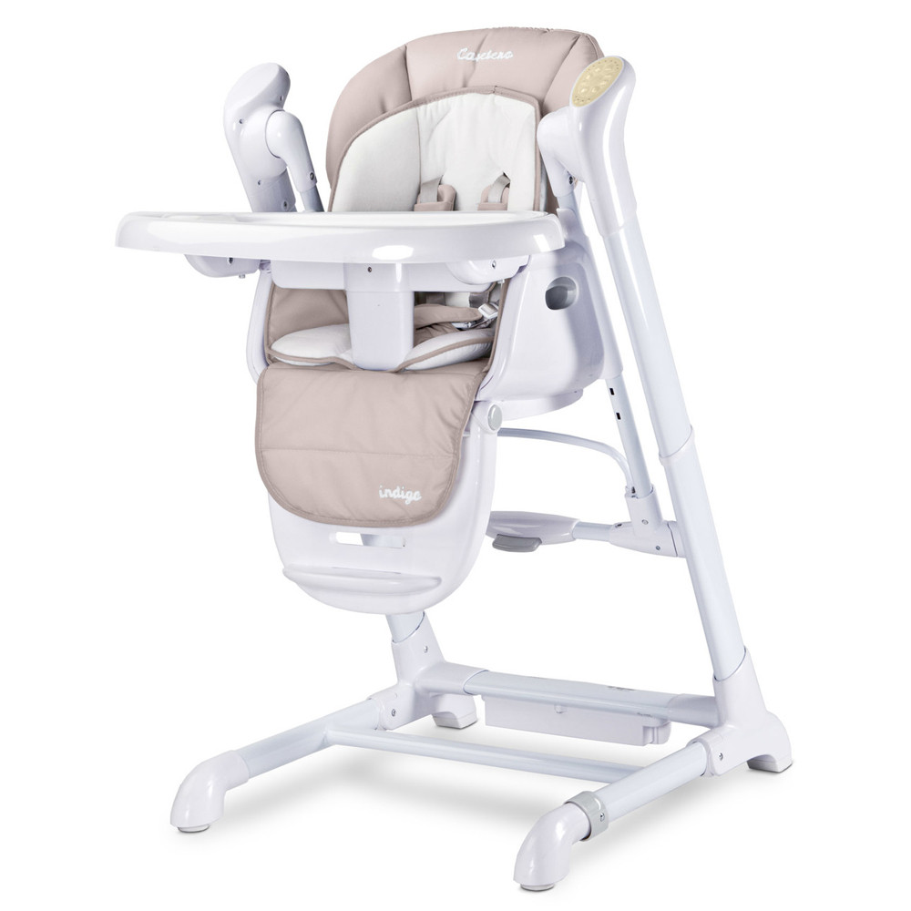 Крісло-гойдалка + стільчик для годування Caretero INDIGO Beige