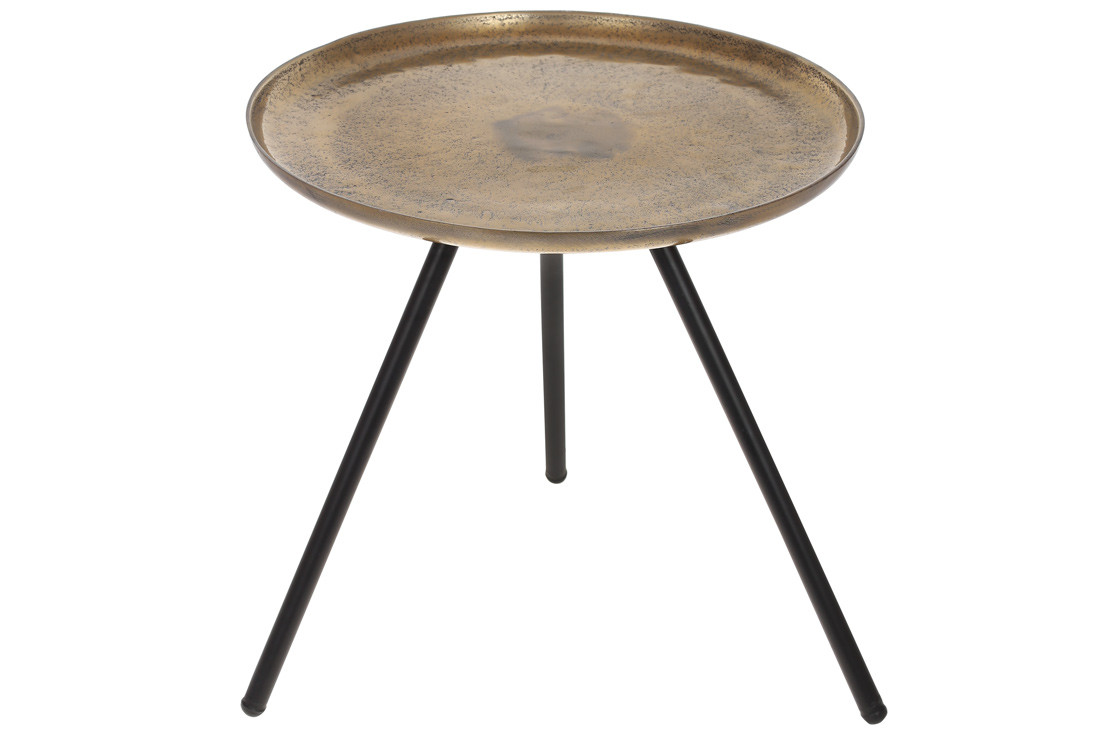 Столик круглый с бортом на треноге 45см, цвет - золото антик (ID ...