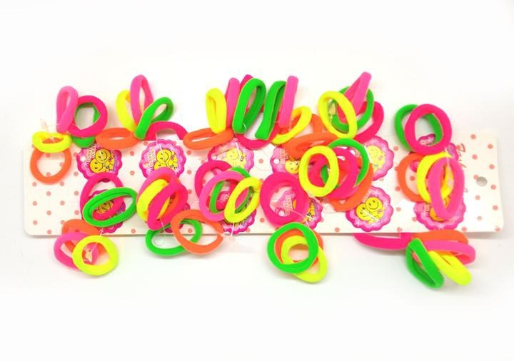 Яскраві гумки для волосся 60 шт., фото 1