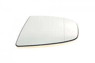 Скло (вкладка, дзеркальний елемент) лівого дзеркала BMW X5 e70 (БМВ Х5 е70) (2 контакти)