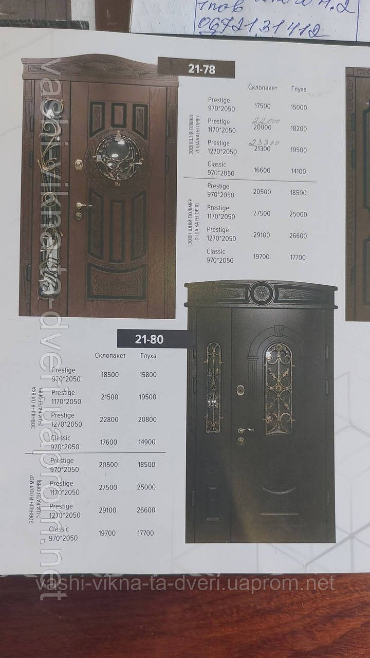 Двері вхідні металеві з віконечком серії - ПОЛіМЕР - фото 5 - id-p982066359