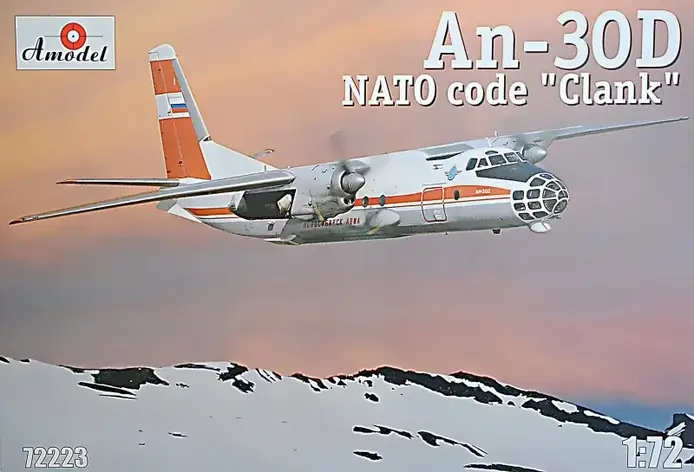 АН-30Д. NATO code "Clank". Збірна модель літака у масштабі 1/72. AMODEL 72223, фото 1
