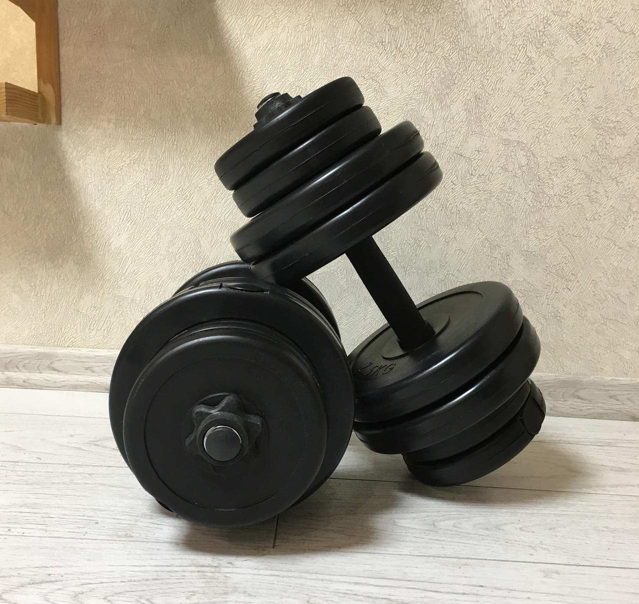 Набірні гантелі 2 штуки по 16 кілограмів зі змінними дисками, фото 1