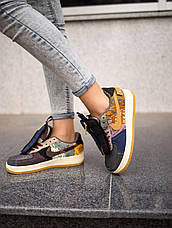 Жіночі кросівки Nike Air Force 1 Low Travis Scott Cactus Jack Multicolor ALL02520, фото 3