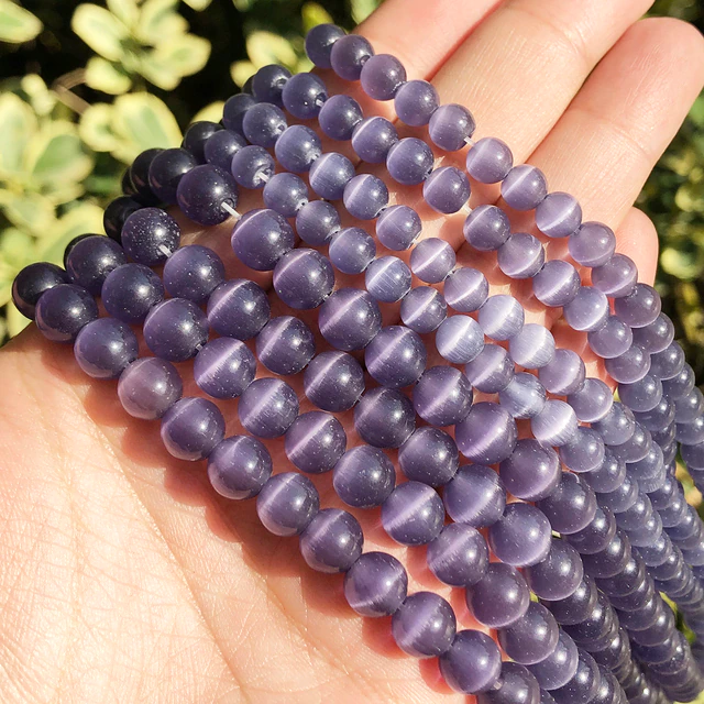 Котяче око 8 мм колір на фото приблизно 44-46  шт довжина 37  см