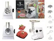 Електрична м'ясорубка KINGBERG 2500W германію електро з функцією реверс, електром'ясорубка