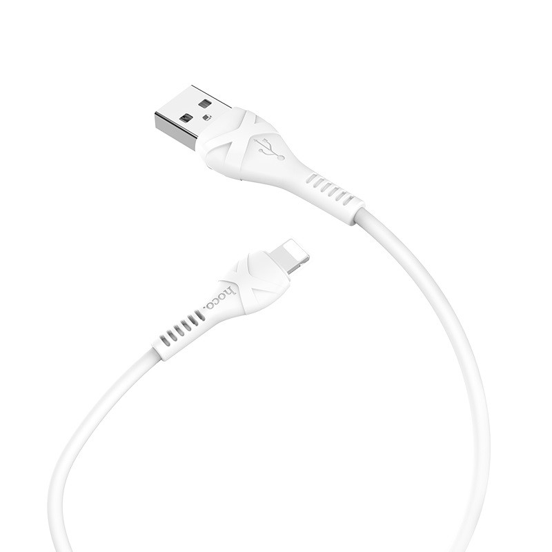 Кабель Hoco X37 Cool Power Lightning 2.4A 1m White, фото 2