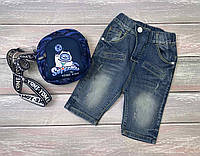 Шорты джинсовые для мальчика рванные Синие К-2857 82, Синий, Мальчик, Лето, 11 , 7 лет