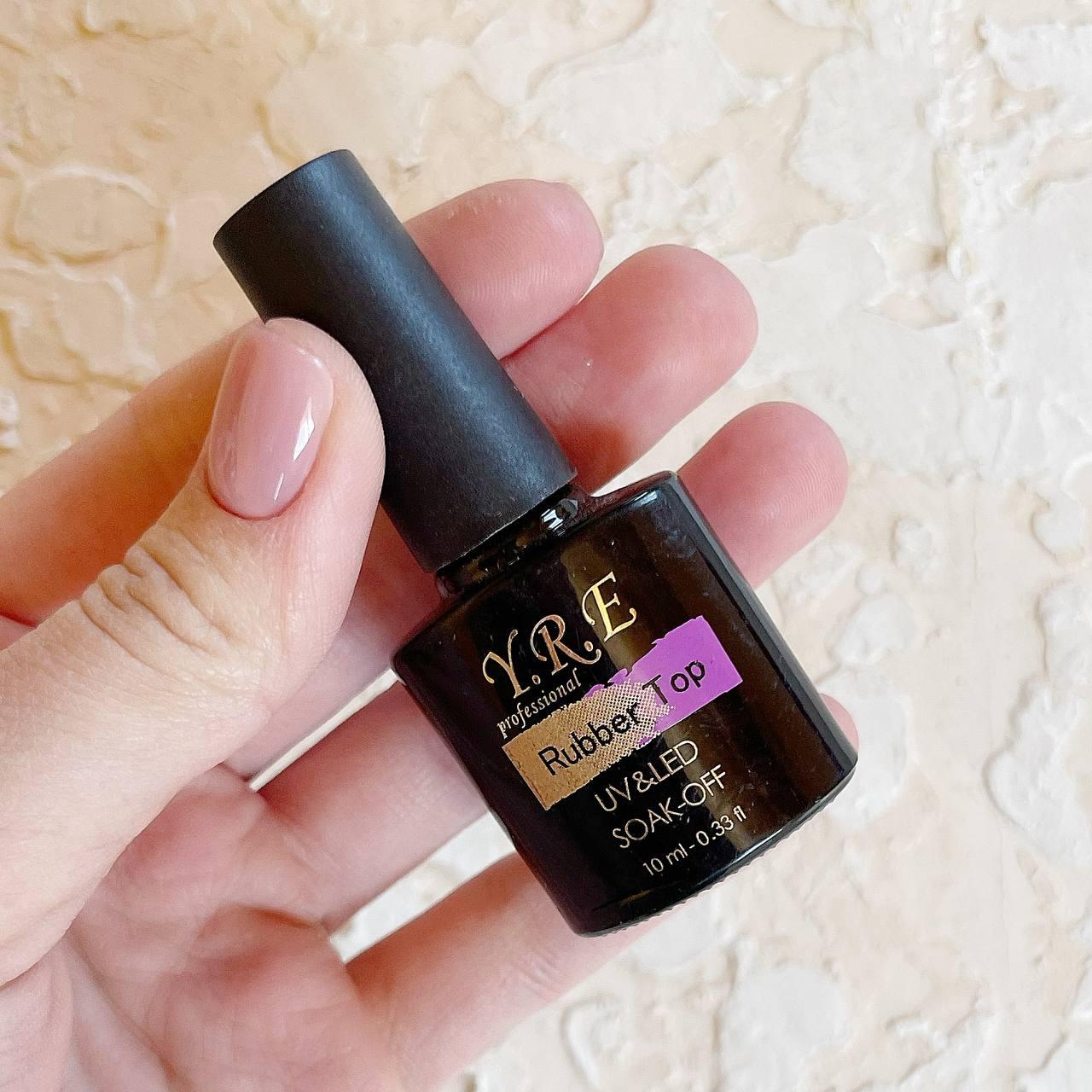 Каучуковий топ для гель лаку YRE Rubber Top, 10 мл