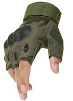 Тактичні військові безпалі рукавиці Oakley, Оливковий, L