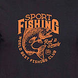 Футболка літня чоловіча з принтом на спині Sport fishing, фото 3