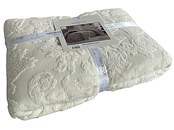 Махровий плед Maison Dor Sanda Bedspread Ecru бавовна 160-240 см кремовий