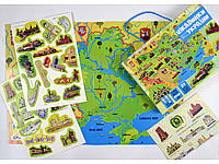 Обучающая игра с многоразовыми наклейками Интересные места Украины Умняшка КП-001