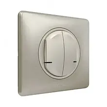 Вимикач Legrand Celiane with NETATMO 2-клавішний Titanium розумний бездротовий