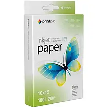 Фотопапір PrintPro PGE2001004R 200 г/м 10х15 см 100 арк глянцевий