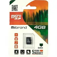 Карта памяті Mibrand MICDC4/4GB Black 4GB microSDHC Class 4