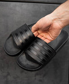 Тапочки чоловічі чорні Adidas (08431)