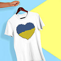 Футболка с принтом "Сердце Украины (вязанный узор)" Push IT
