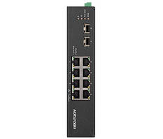 8-портовий некерований POE комутатор Hikvision DS-3T0510HP-E/HS, 6x (100Мбіт/с)PoE + 2x(100Мбіт/с) Hi-PoE +2x