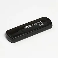 Флеш память Mibrand Grizzly MI2.0/GR64P3B Black 64 GB USB 2.0