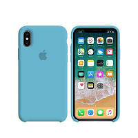 Силіконовий чохол Apple Silicone Case Blue для iPhone X/XS