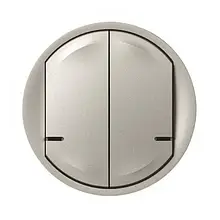 Лицьова панель Legrand 064826 Titanium для розумного вимикача 2-клавішного