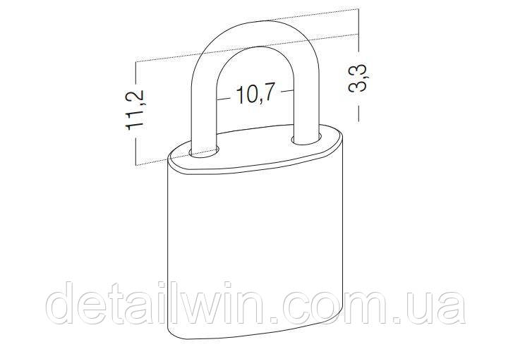 Замок для чемодана навесной Horst HR-B1-20E латунный 20 мм - фото 3 - id-p1637590899