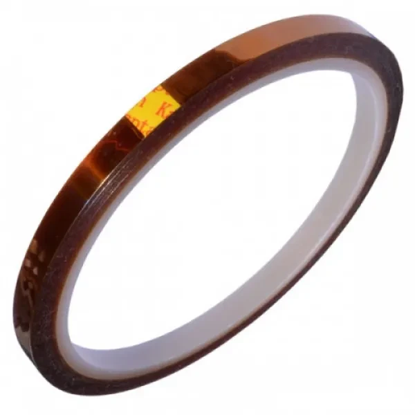 Термостійкий скотч Kapton (каптоновая стрічка) високотемпературна поліамідна стрічка 6 мм 33 м, фото 1