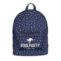 Городской рюкзак Poolparty с самолетами (backpack-planes-darkblue)