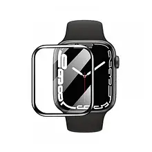 Захисне скло для смарт-годинника iLera Apple Watch 7 41 мм Black PolyGlass